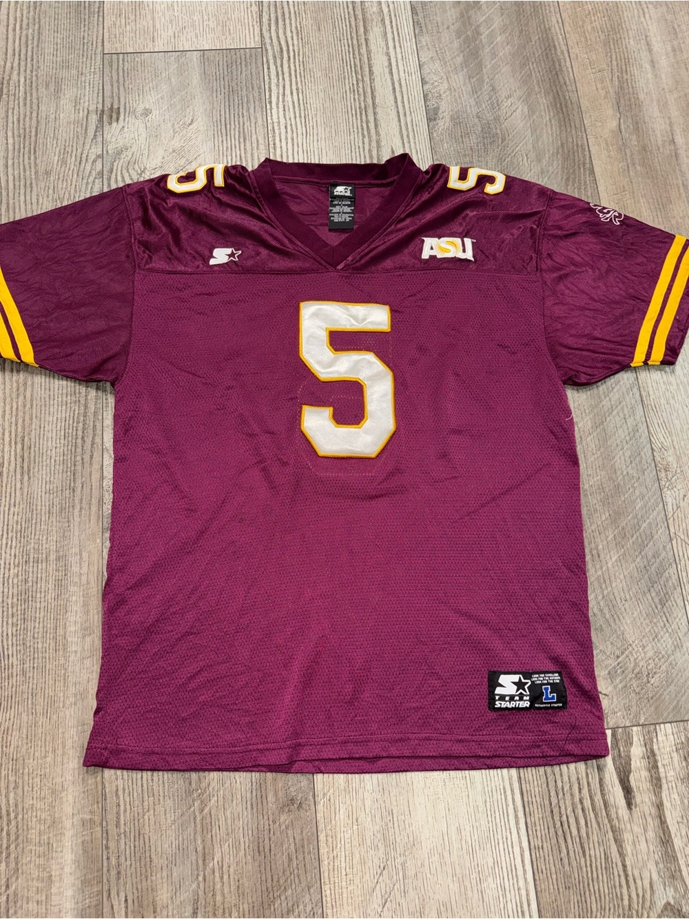Vintage ASU Arizona State University Sun Devils maroon football jersey #5 Large